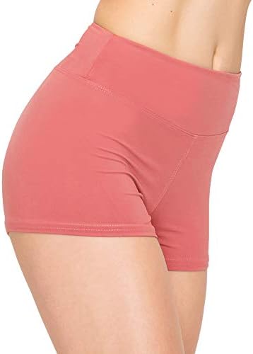 ALWAYS Women Yoga Shorts - Soft Stretch Athletic Running Dance Safety Pants