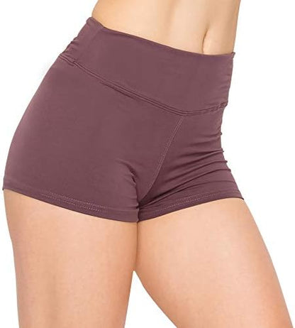 ALWAYS Women Yoga Shorts - Soft Stretch Athletic Running Dance Safety Pants