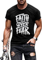 Christian Shirts for Men:Faith Cross Printed T-Shirts Christian Gifts for Men Jesus Shirts Holy Bible Tees