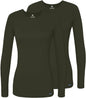 Adar Underscrubs for Women 2 Pack - Long Sleeve Underscrub Comfort Tee