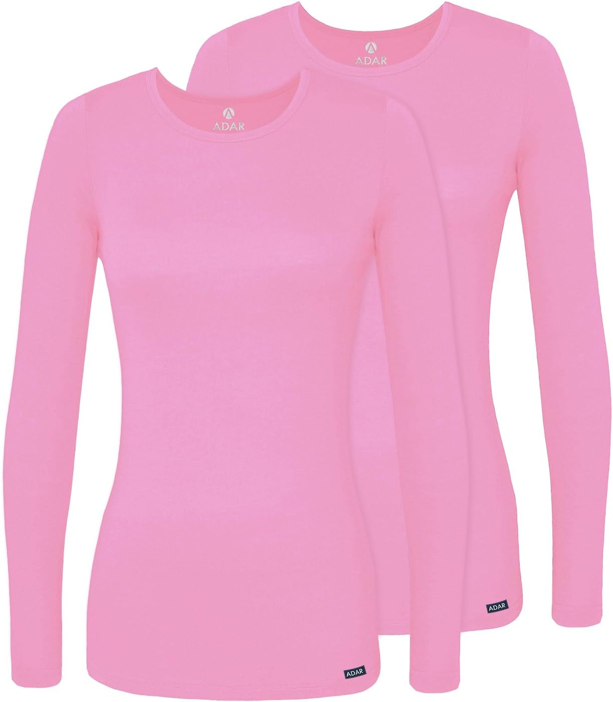 Adar Underscrubs for Women 2 Pack - Long Sleeve Underscrub Comfort Tee