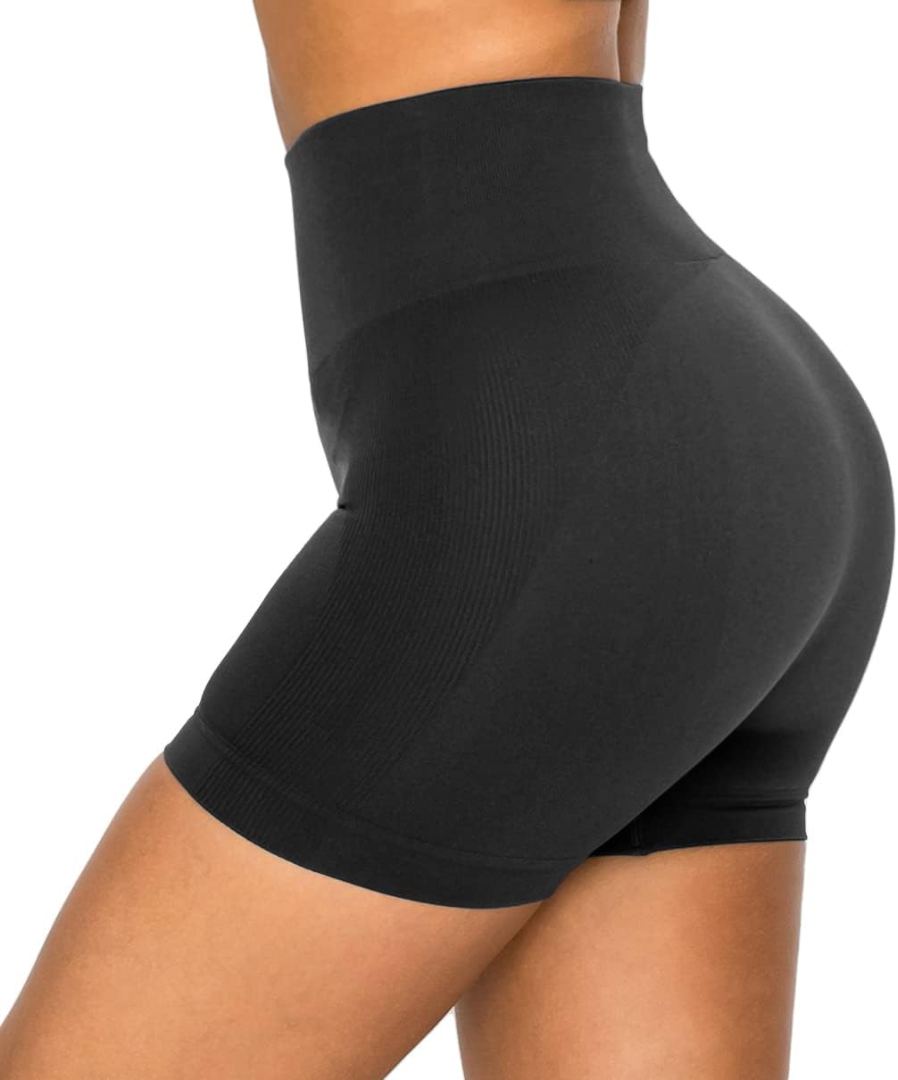 ALWAYS Women Yoga Shorts - Soft Stretch Athletic Running Dance Safety Pants