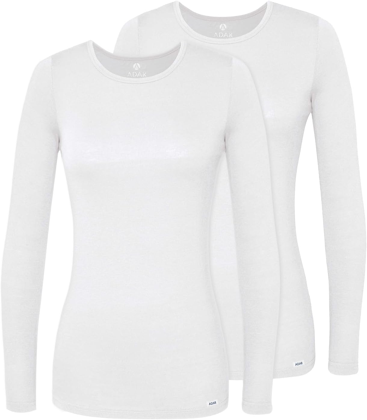 Adar Underscrubs for Women 2 Pack - Long Sleeve Underscrub Comfort Tee