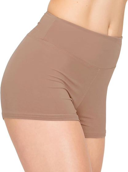 ALWAYS Women Yoga Shorts - Soft Stretch Athletic Running Dance Safety Pants