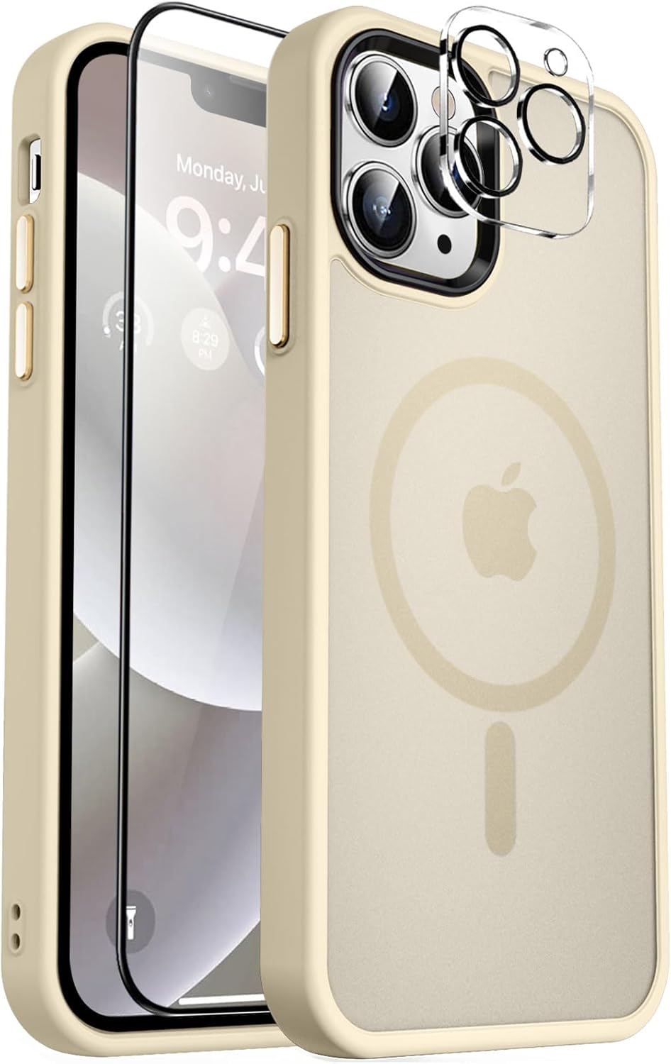 MOCCA Strong Magnetic for iPhone 14 Pro Max Case [Compatible with Magsafe] [10FT Military Grade Protective] Translucent Matte Slim Shockproof Case for iPhone 14 Pro Max 6.7"- Titanium Gray