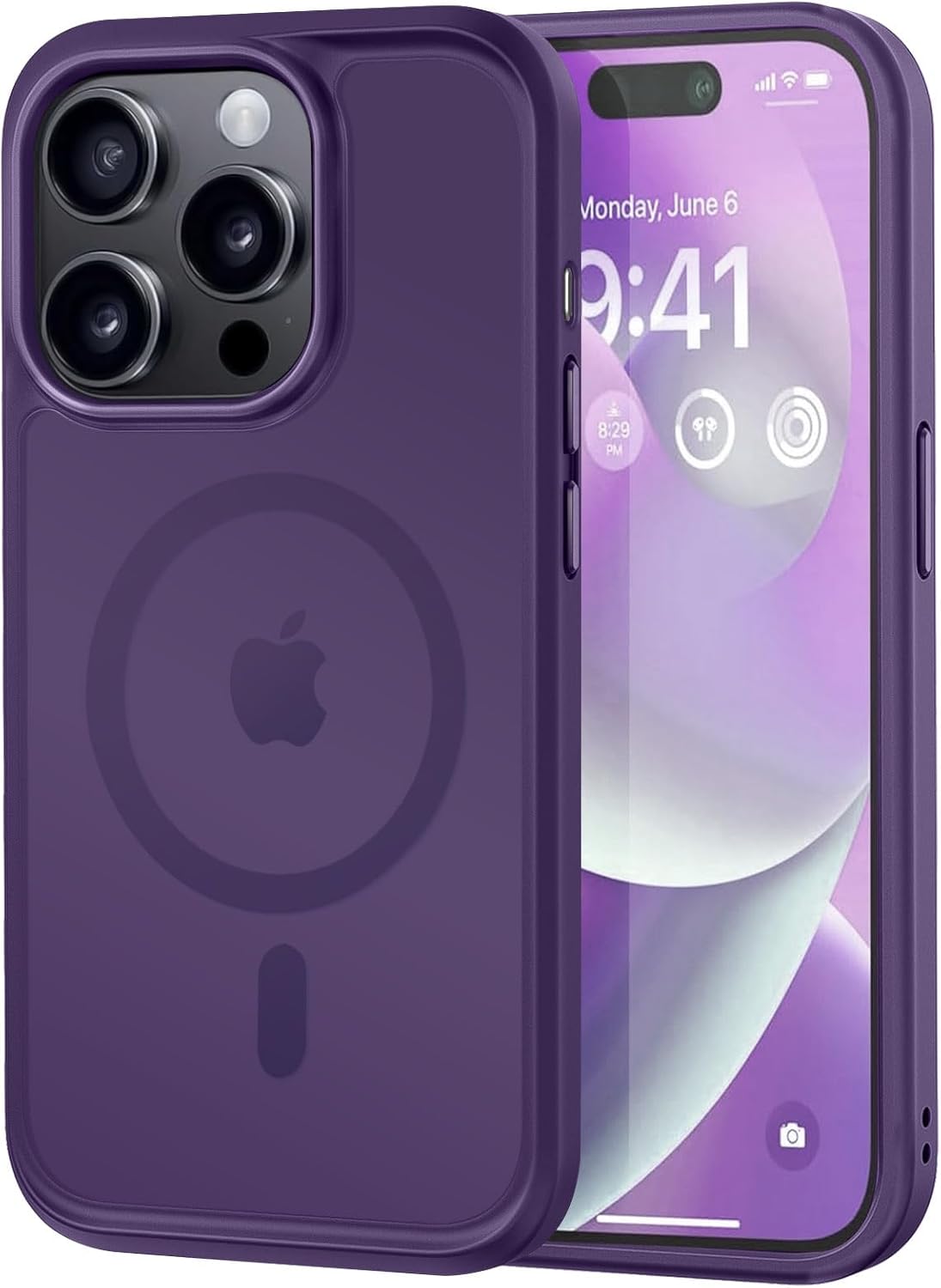 MOCCA Strong Magnetic for iPhone 14 Pro Max Case [Compatible with Magsafe] [10FT Military Grade Protective] Translucent Matte Slim Shockproof Case for iPhone 14 Pro Max 6.7"- Titanium Gray