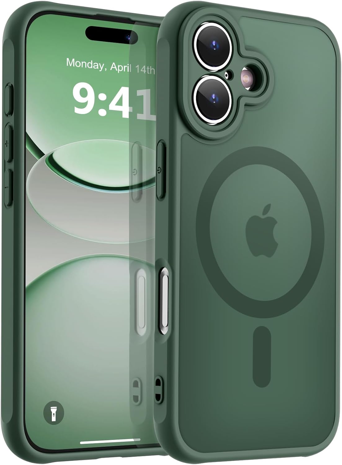MOCCA Strong Magnetic for iPhone 14 Pro Max Case [Compatible with Magsafe] [10FT Military Grade Protective] Translucent Matte Slim Shockproof Case for iPhone 14 Pro Max 6.7"- Titanium Gray