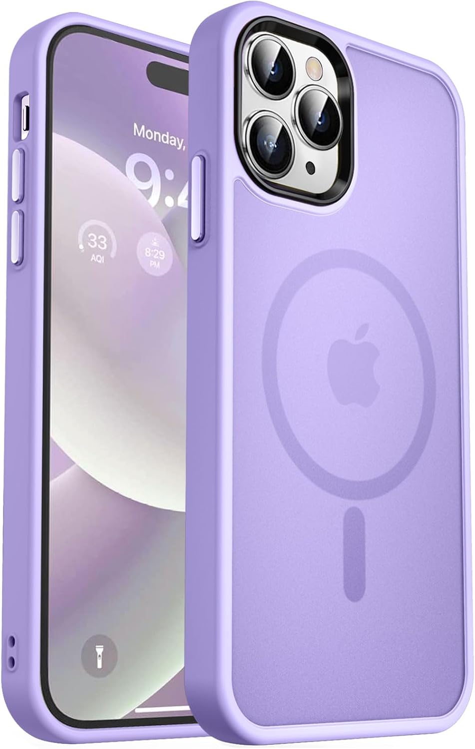 MOCCA Strong Magnetic for iPhone 14 Pro Max Case [Compatible with Magsafe] [10FT Military Grade Protective] Translucent Matte Slim Shockproof Case for iPhone 14 Pro Max 6.7"- Titanium Gray