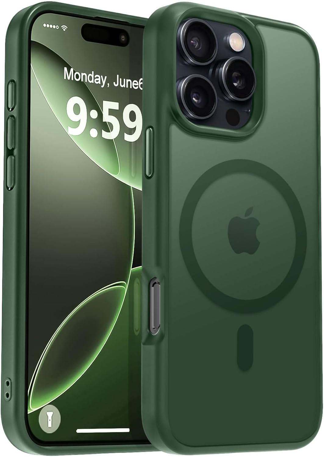 MOCCA Strong Magnetic for iPhone 14 Pro Max Case [Compatible with Magsafe] [10FT Military Grade Protective] Translucent Matte Slim Shockproof Case for iPhone 14 Pro Max 6.7"- Titanium Gray