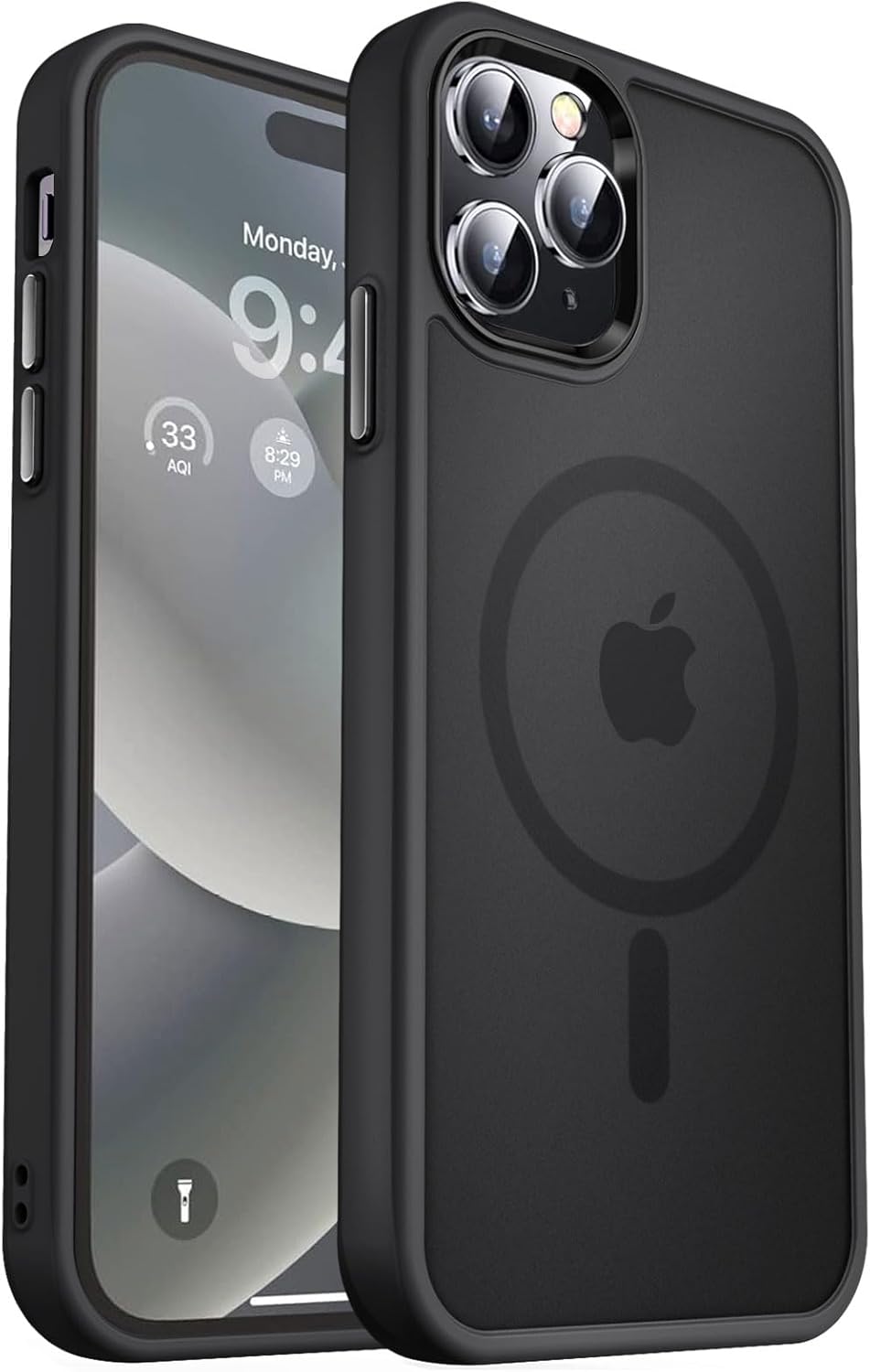 MOCCA Strong Magnetic for iPhone 14 Pro Max Case [Compatible with Magsafe] [10FT Military Grade Protective] Translucent Matte Slim Shockproof Case for iPhone 14 Pro Max 6.7"- Titanium Gray