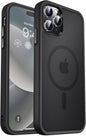 MOCCA Strong Magnetic for iPhone 14 Pro Max Case [Compatible with Magsafe] [10FT Military Grade Protective] Translucent Matte Slim Shockproof Case for iPhone 14 Pro Max 6.7"- Titanium Gray