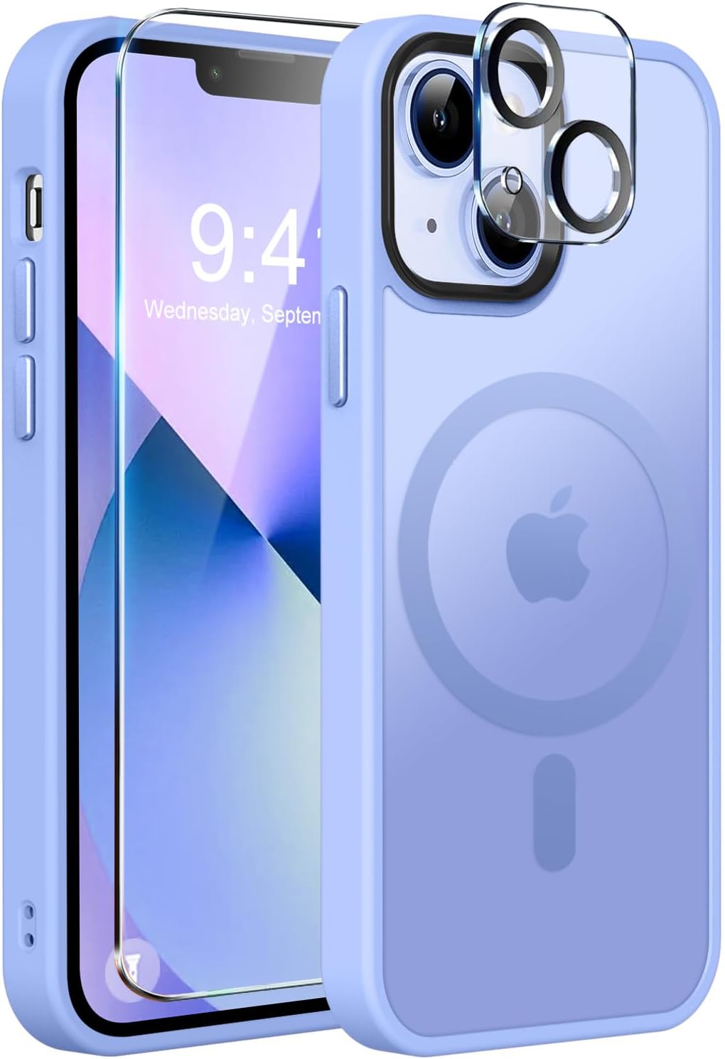 MOCCA Strong Magnetic for iPhone 14 Pro Max Case [Compatible with Magsafe] [10FT Military Grade Protective] Translucent Matte Slim Shockproof Case for iPhone 14 Pro Max 6.7"- Titanium Gray