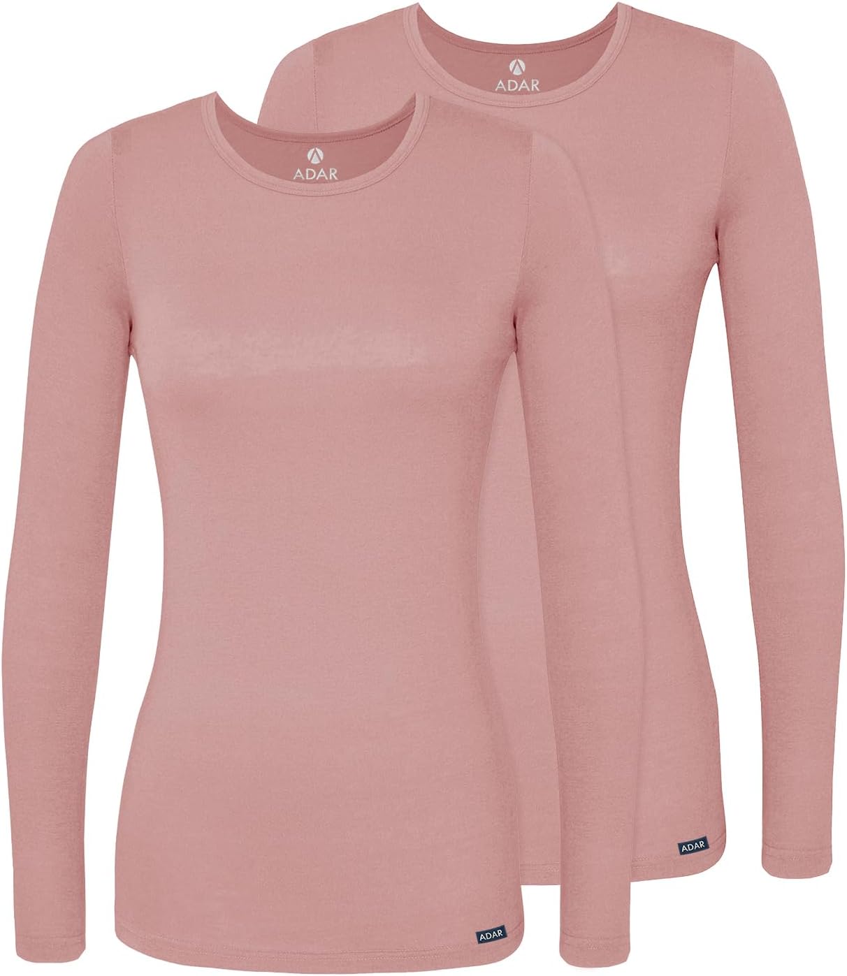 Adar Underscrubs for Women 2 Pack - Long Sleeve Underscrub Comfort Tee