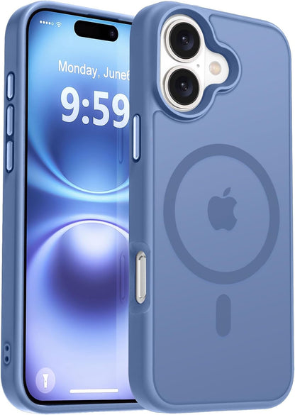 MOCCA Strong Magnetic for iPhone 14 Pro Max Case [Compatible with Magsafe] [10FT Military Grade Protective] Translucent Matte Slim Shockproof Case for iPhone 14 Pro Max 6.7"- Titanium Gray