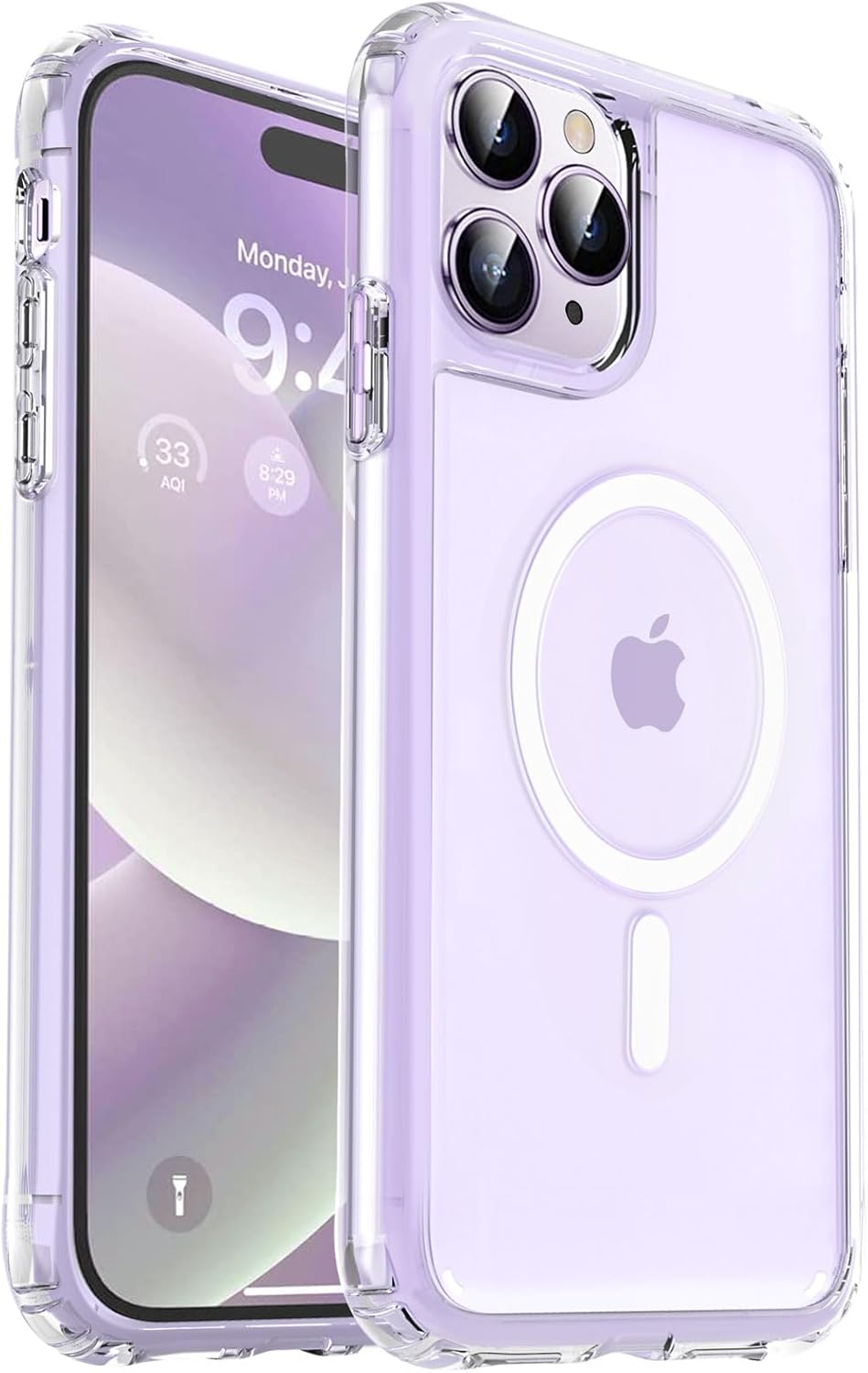 MOCCA Strong Magnetic for iPhone 14 Pro Max Case [Compatible with Magsafe] [10FT Military Grade Protective] Translucent Matte Slim Shockproof Case for iPhone 14 Pro Max 6.7"- Titanium Gray