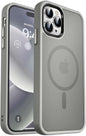 MOCCA Strong Magnetic for iPhone 14 Pro Max Case [Compatible with Magsafe] [10FT Military Grade Protective] Translucent Matte Slim Shockproof Case for iPhone 14 Pro Max 6.7"- Titanium Gray