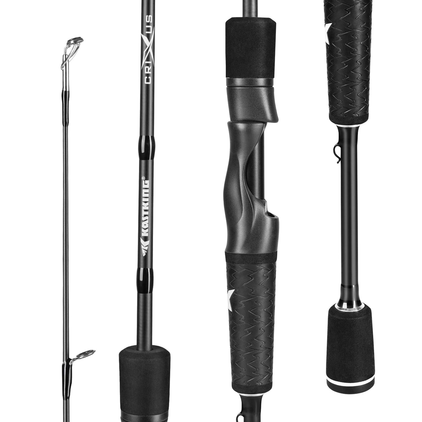 KastKing Crixus Fishing Rods,IM6 Graphite Spinning Rod & Casting Rod W/Zirconium Oxide Ring Stainless Steel Guides, SuperPolymer Handle