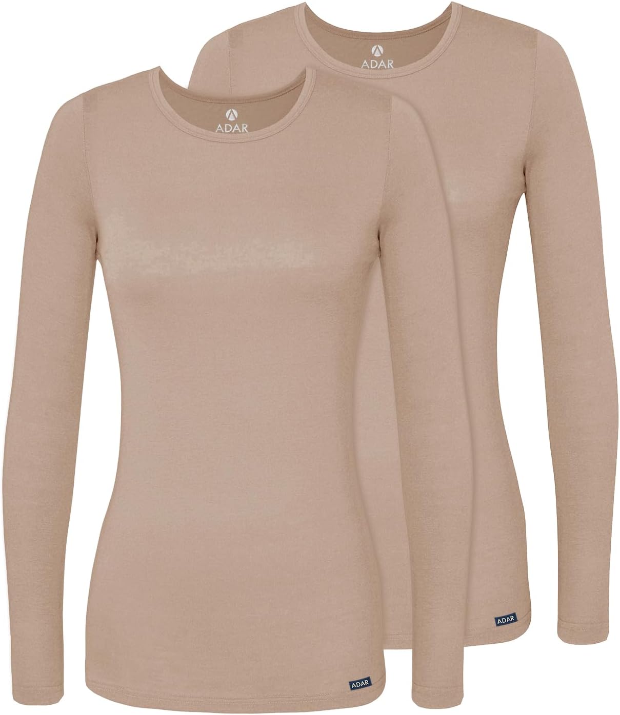 Adar Underscrubs for Women 2 Pack - Long Sleeve Underscrub Comfort Tee