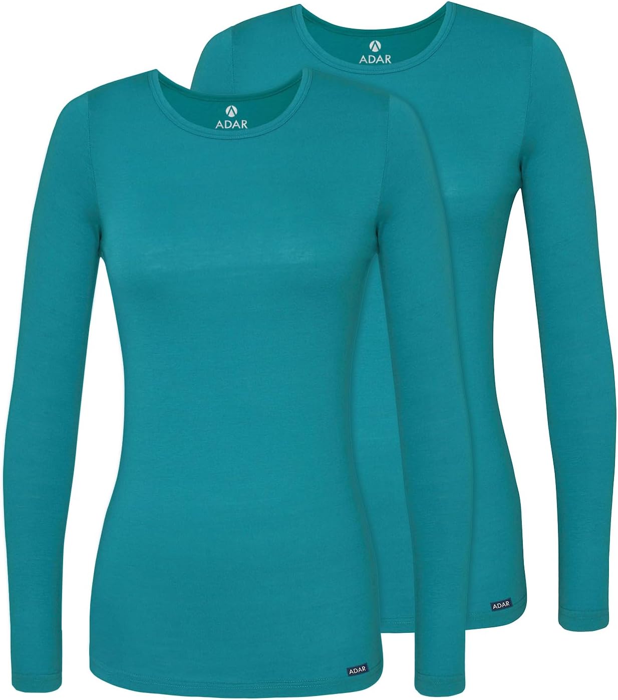 Adar Underscrubs for Women 2 Pack - Long Sleeve Underscrub Comfort Tee