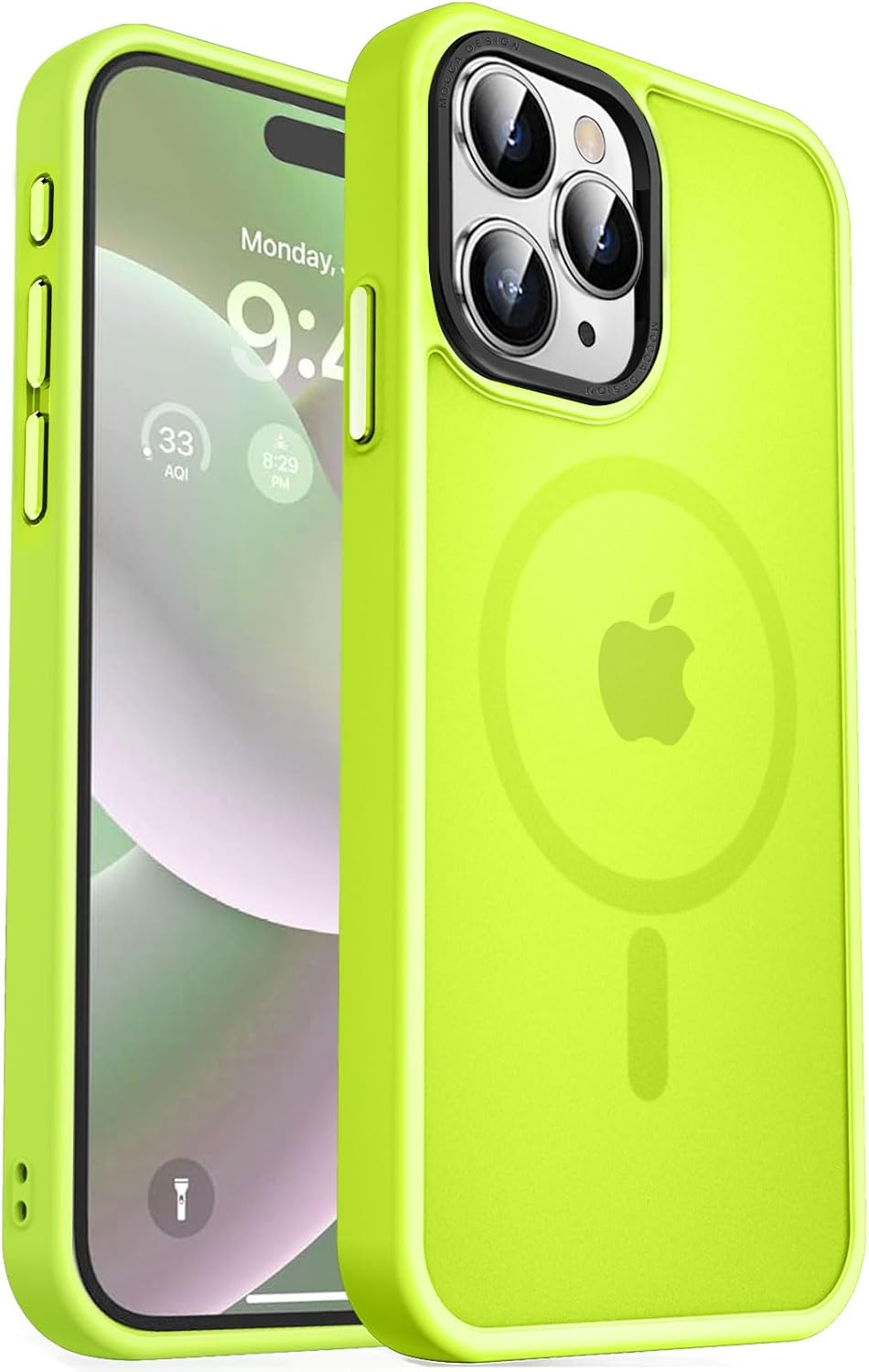 MOCCA Strong Magnetic for iPhone 14 Pro Max Case [Compatible with Magsafe] [10FT Military Grade Protective] Translucent Matte Slim Shockproof Case for iPhone 14 Pro Max 6.7"- Titanium Gray