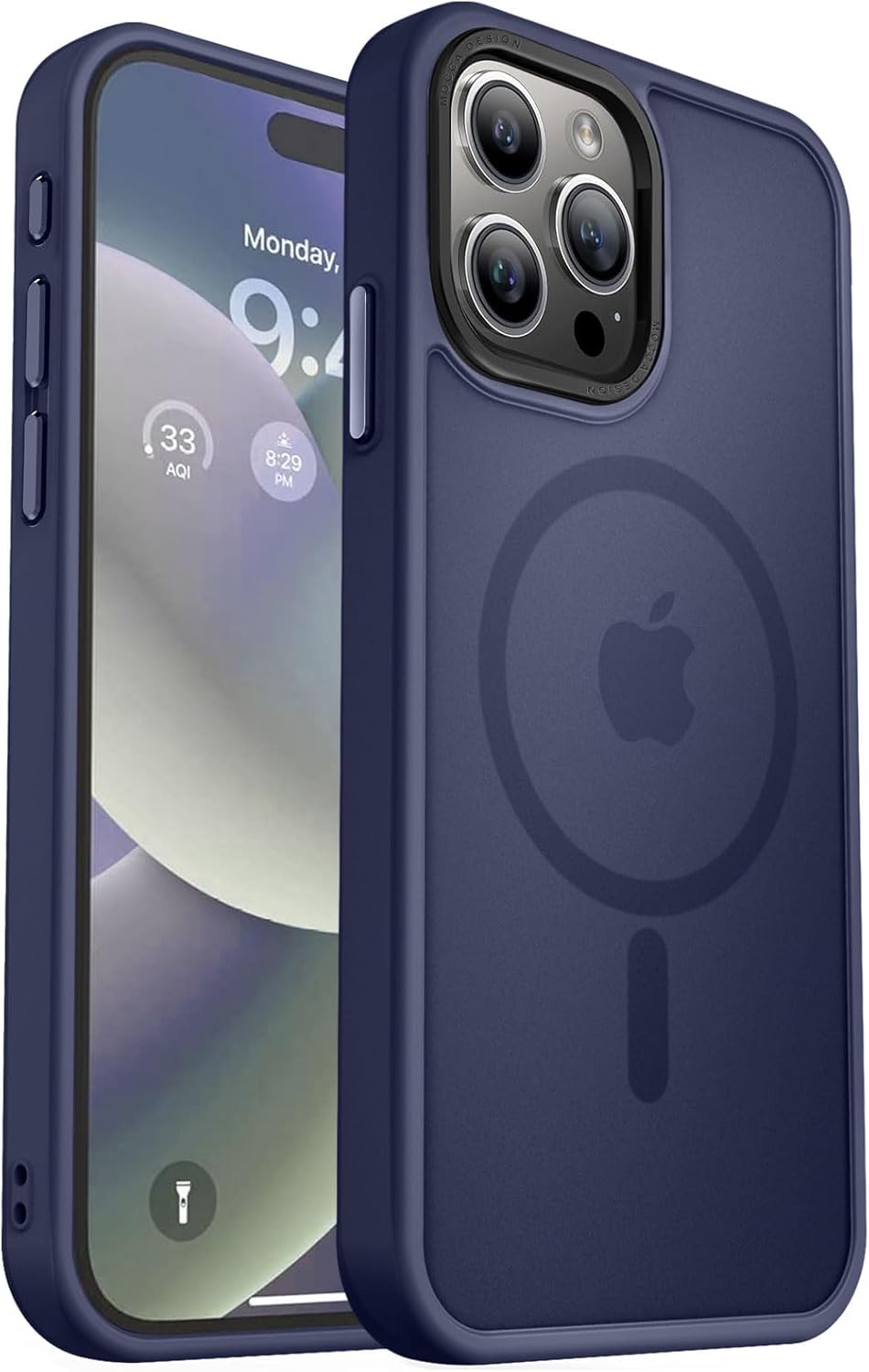 MOCCA Strong Magnetic for iPhone 14 Pro Max Case [Compatible with Magsafe] [10FT Military Grade Protective] Translucent Matte Slim Shockproof Case for iPhone 14 Pro Max 6.7"- Titanium Gray