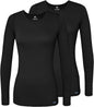 Adar Underscrubs for Women 2 Pack - Long Sleeve Underscrub Comfort Tee