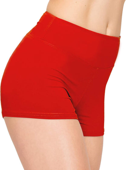ALWAYS Women Yoga Shorts - Soft Stretch Athletic Running Dance Safety Pants