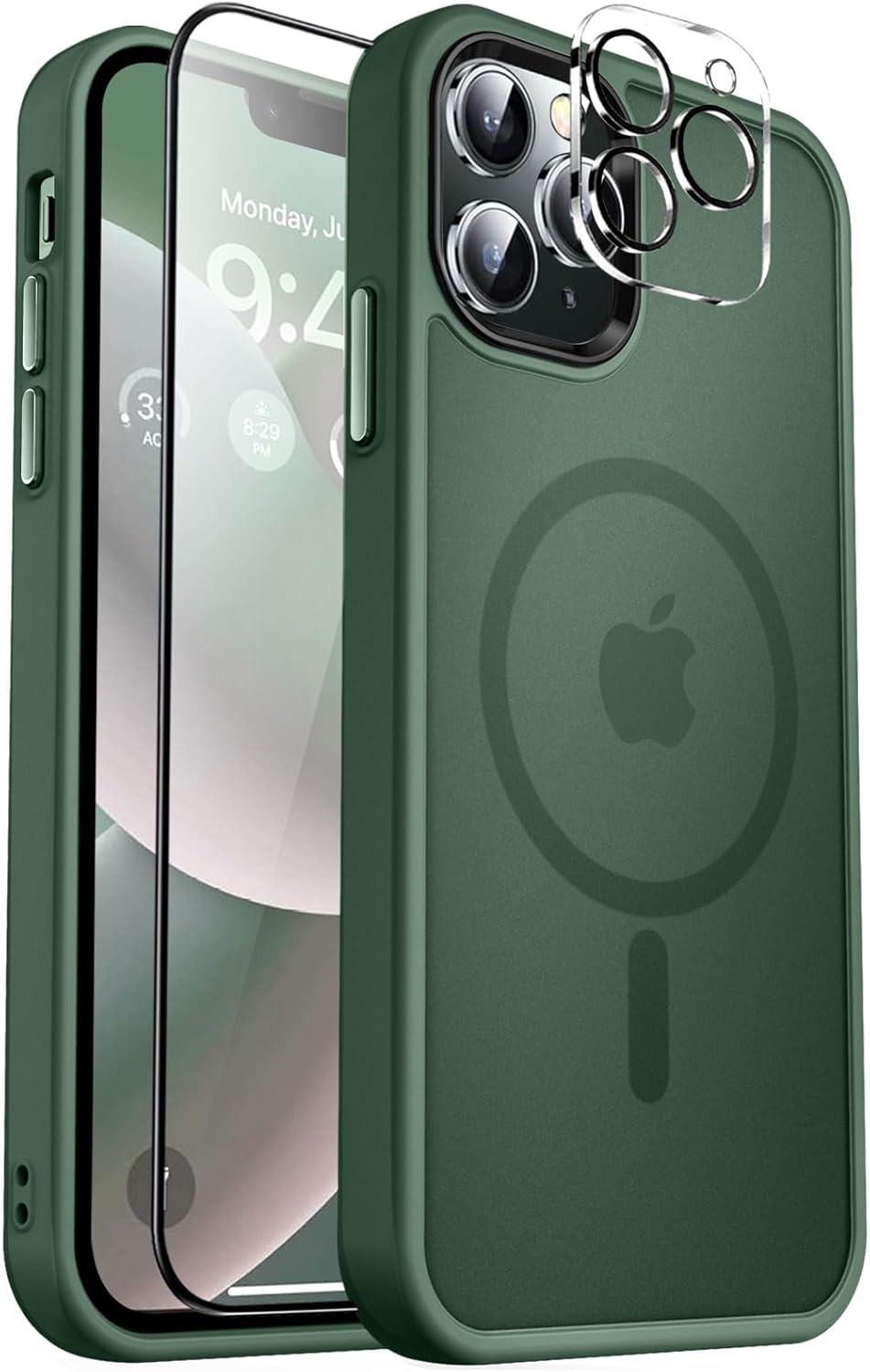 MOCCA Strong Magnetic for iPhone 14 Pro Max Case [Compatible with Magsafe] [10FT Military Grade Protective] Translucent Matte Slim Shockproof Case for iPhone 14 Pro Max 6.7"- Titanium Gray