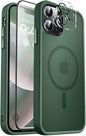 MOCCA Strong Magnetic for iPhone 14 Pro Max Case [Compatible with Magsafe] [10FT Military Grade Protective] Translucent Matte Slim Shockproof Case for iPhone 14 Pro Max 6.7"- Titanium Gray