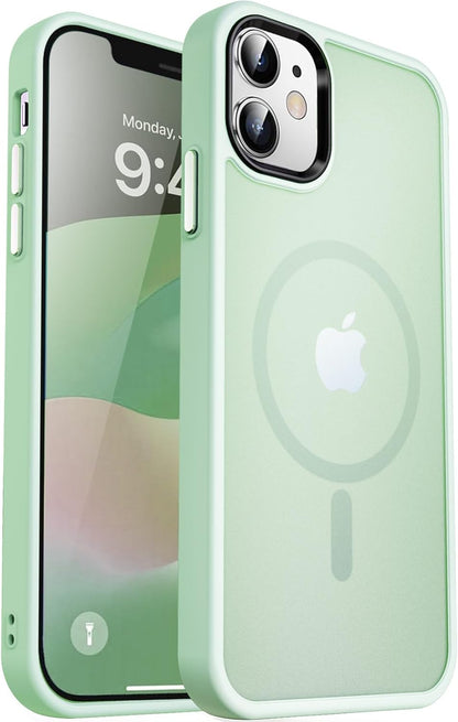 MOCCA Strong Magnetic for iPhone 14 Pro Max Case [Compatible with Magsafe] [10FT Military Grade Protective] Translucent Matte Slim Shockproof Case for iPhone 14 Pro Max 6.7"- Titanium Gray