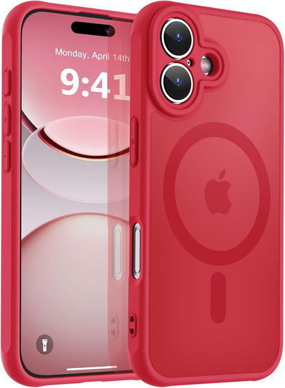 MOCCA Strong Magnetic for iPhone 14 Pro Max Case [Compatible with Magsafe] [10FT Military Grade Protective] Translucent Matte Slim Shockproof Case for iPhone 14 Pro Max 6.7"- Titanium Gray
