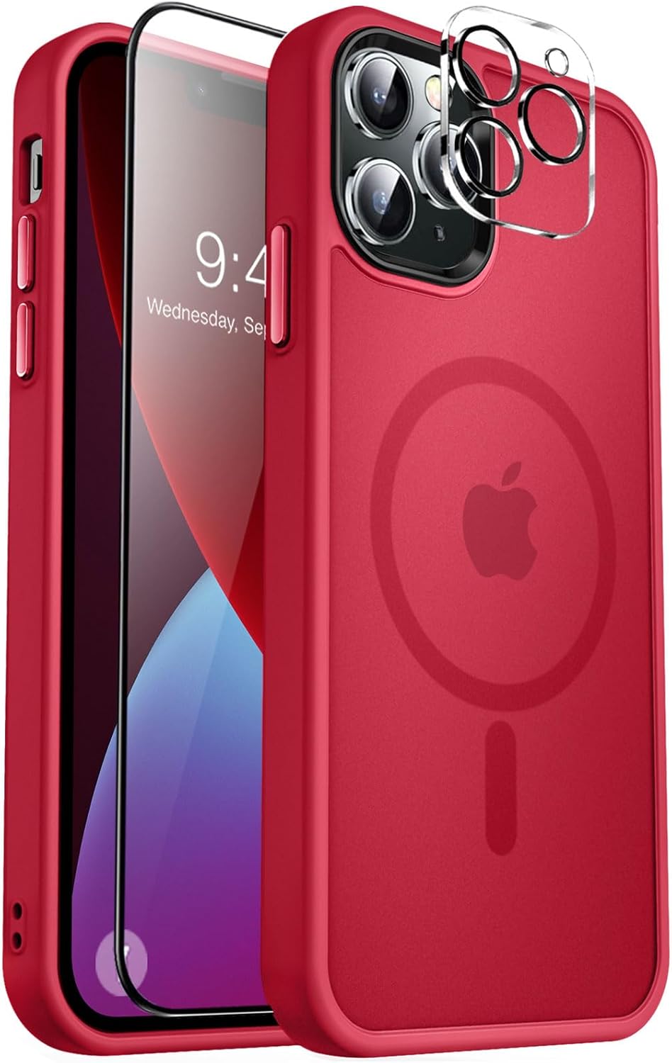 MOCCA Strong Magnetic for iPhone 14 Pro Max Case [Compatible with Magsafe] [10FT Military Grade Protective] Translucent Matte Slim Shockproof Case for iPhone 14 Pro Max 6.7"- Titanium Gray