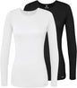 Adar Underscrubs for Women 2 Pack - Long Sleeve Underscrub Comfort Tee
