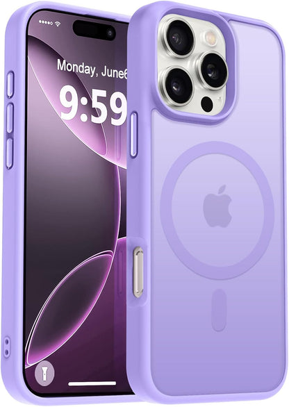 MOCCA Strong Magnetic for iPhone 14 Pro Max Case [Compatible with Magsafe] [10FT Military Grade Protective] Translucent Matte Slim Shockproof Case for iPhone 14 Pro Max 6.7"- Titanium Gray