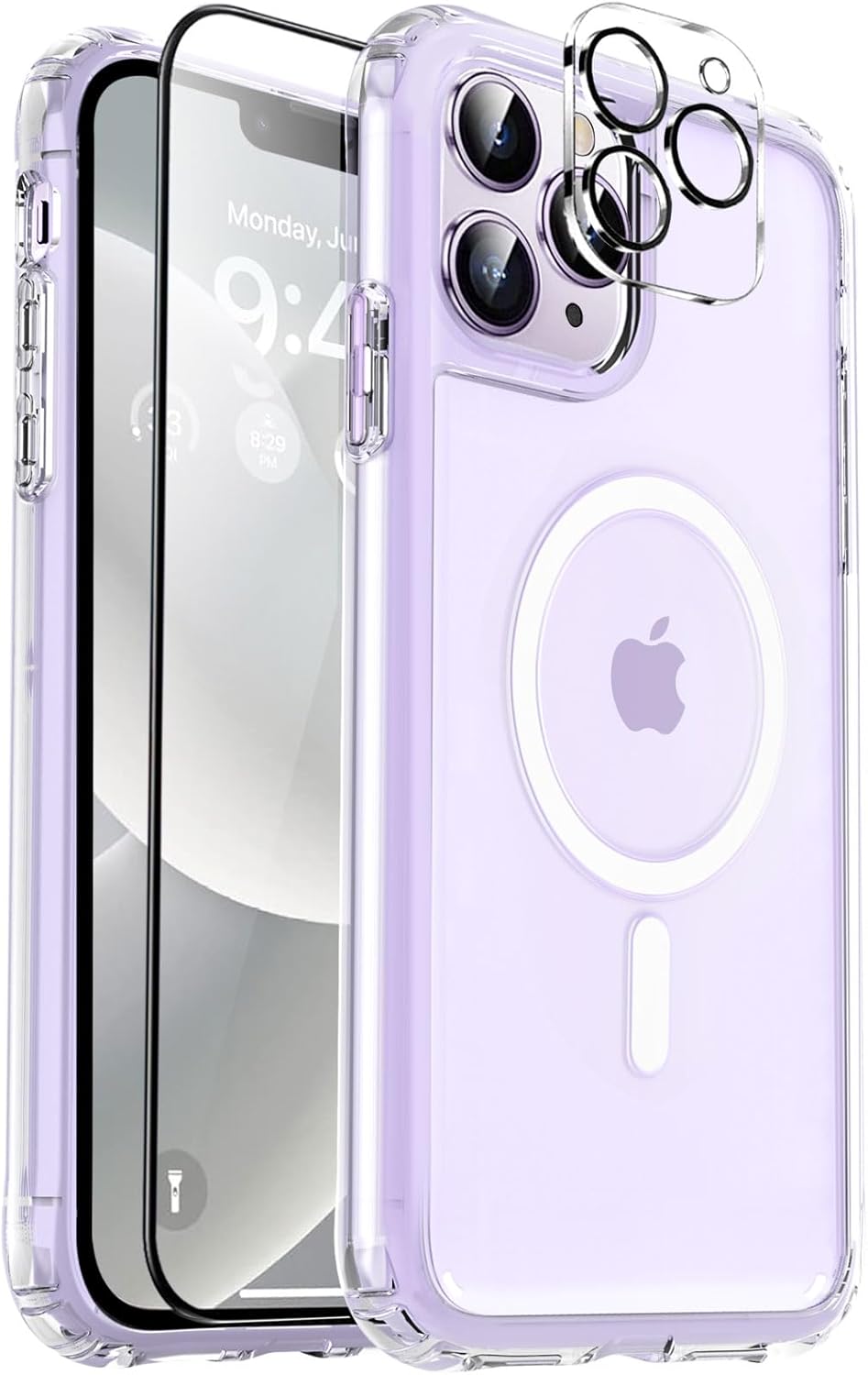 MOCCA Strong Magnetic for iPhone 14 Pro Max Case [Compatible with Magsafe] [10FT Military Grade Protective] Translucent Matte Slim Shockproof Case for iPhone 14 Pro Max 6.7"- Titanium Gray