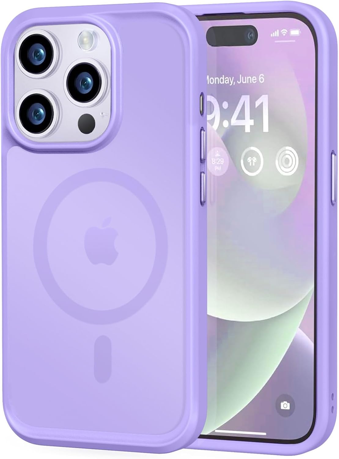 MOCCA Strong Magnetic for iPhone 14 Pro Max Case [Compatible with Magsafe] [10FT Military Grade Protective] Translucent Matte Slim Shockproof Case for iPhone 14 Pro Max 6.7"- Titanium Gray
