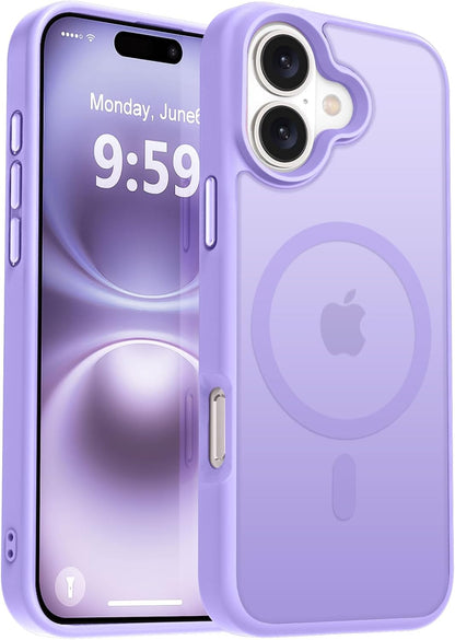 MOCCA Strong Magnetic for iPhone 14 Pro Max Case [Compatible with Magsafe] [10FT Military Grade Protective] Translucent Matte Slim Shockproof Case for iPhone 14 Pro Max 6.7"- Titanium Gray