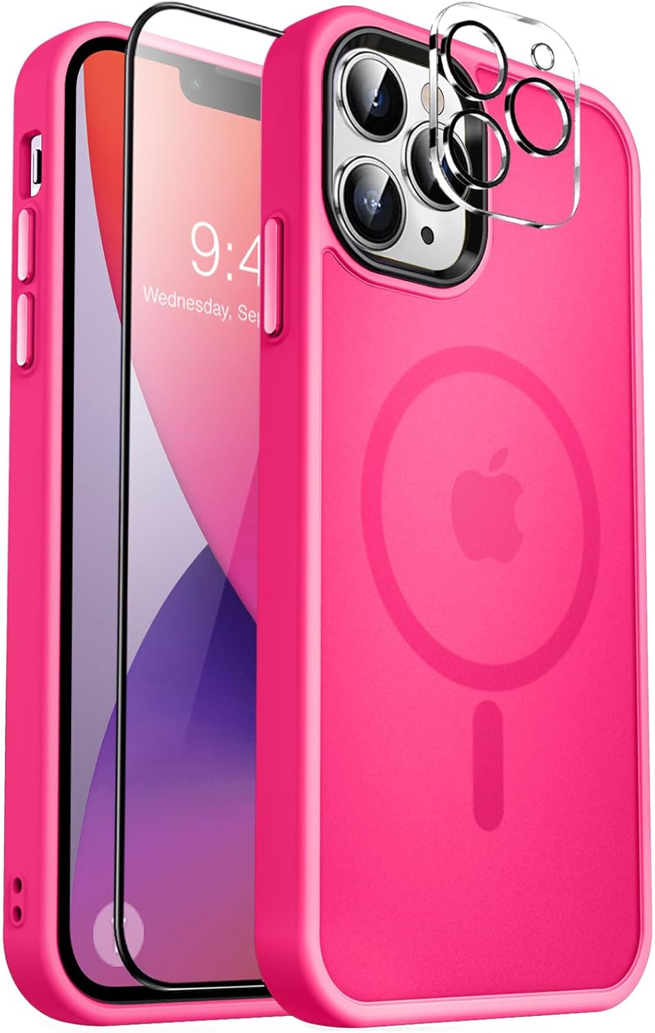 MOCCA Strong Magnetic for iPhone 14 Pro Max Case [Compatible with Magsafe] [10FT Military Grade Protective] Translucent Matte Slim Shockproof Case for iPhone 14 Pro Max 6.7"- Titanium Gray