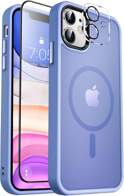 MOCCA Strong Magnetic for iPhone 14 Pro Max Case [Compatible with Magsafe] [10FT Military Grade Protective] Translucent Matte Slim Shockproof Case for iPhone 14 Pro Max 6.7"- Titanium Gray