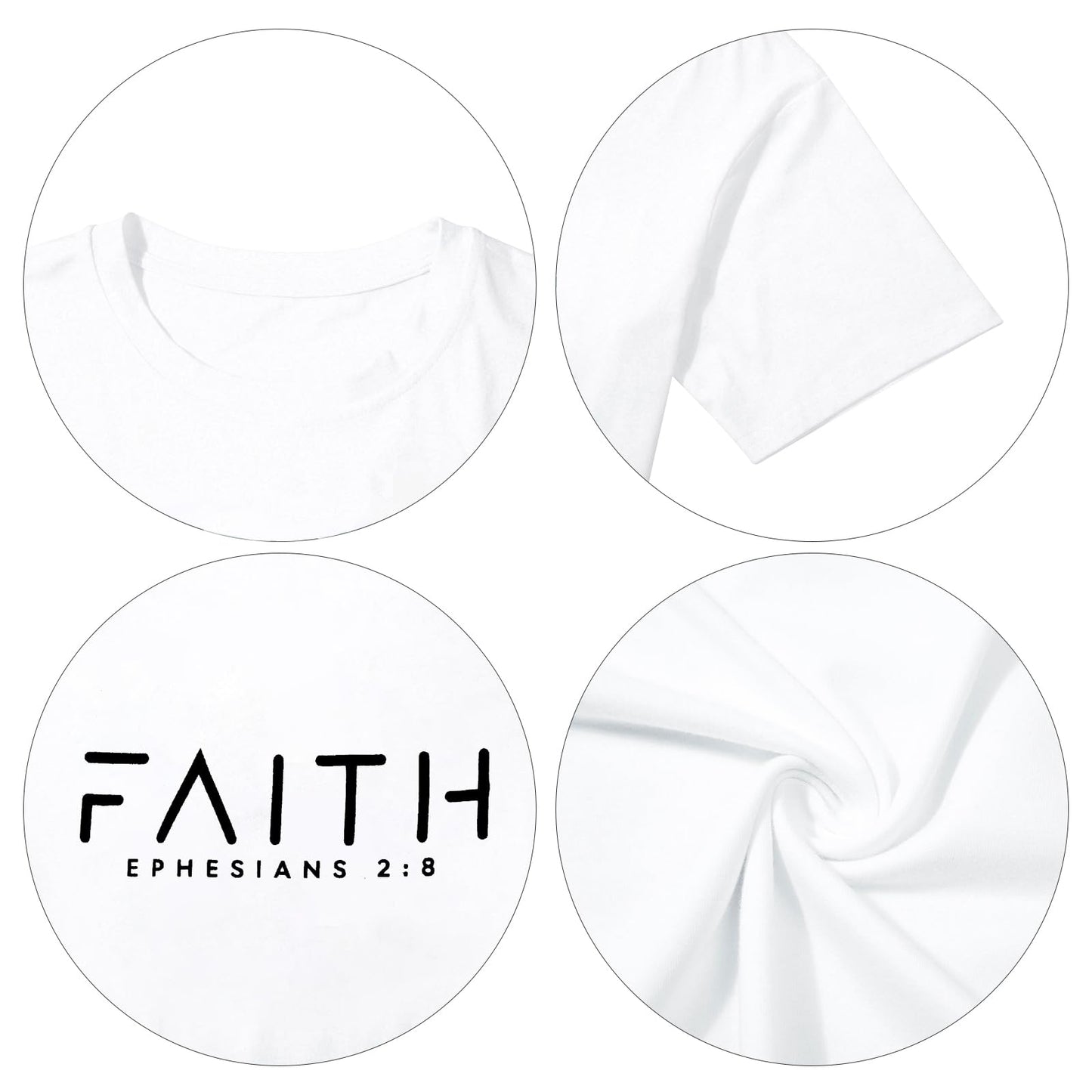 Christian Shirts for Men:Faith Cross Printed T-Shirts Christian Gifts for Men Jesus Shirts Holy Bible Tees