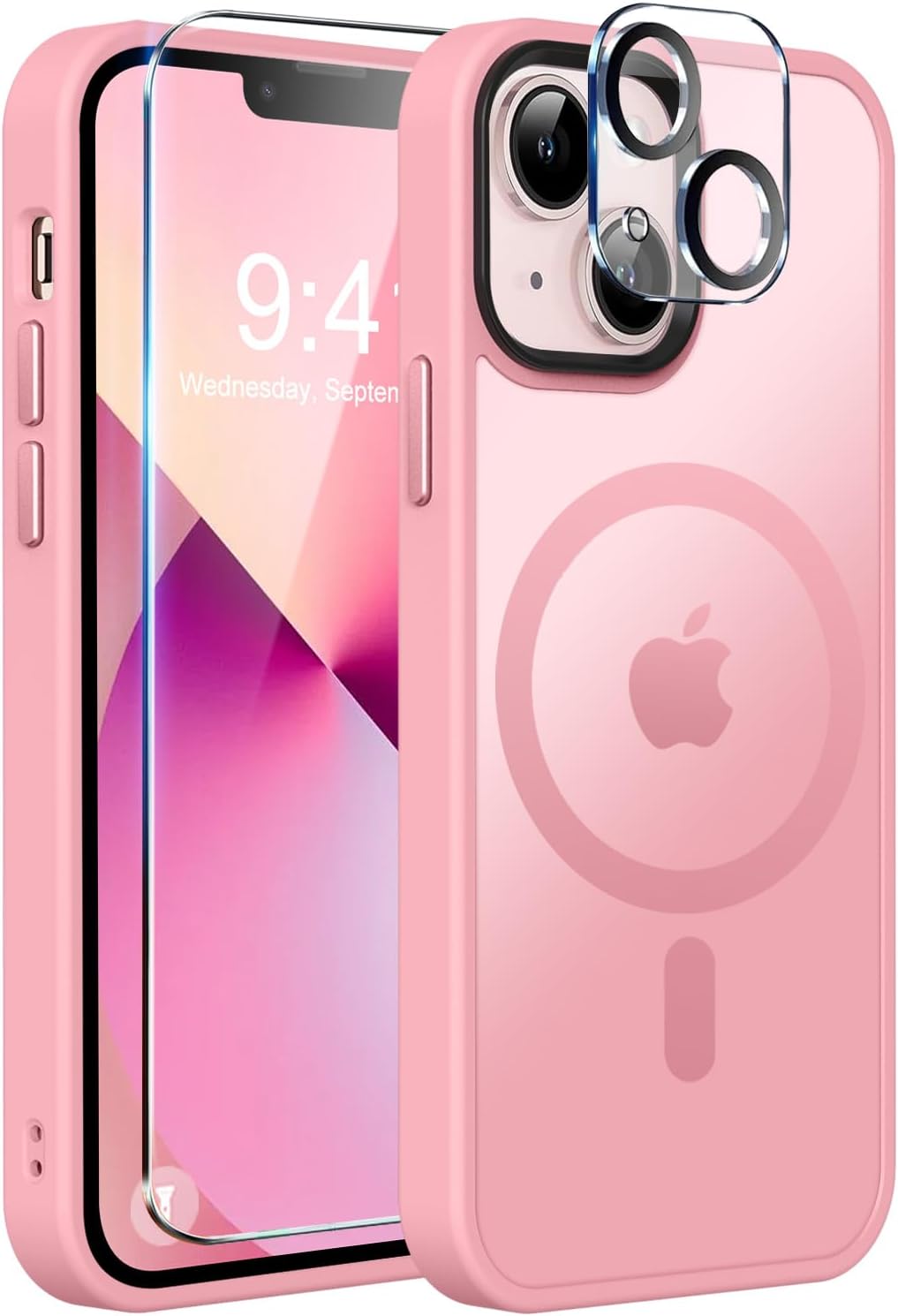 MOCCA Strong Magnetic for iPhone 14 Pro Max Case [Compatible with Magsafe] [10FT Military Grade Protective] Translucent Matte Slim Shockproof Case for iPhone 14 Pro Max 6.7"- Titanium Gray
