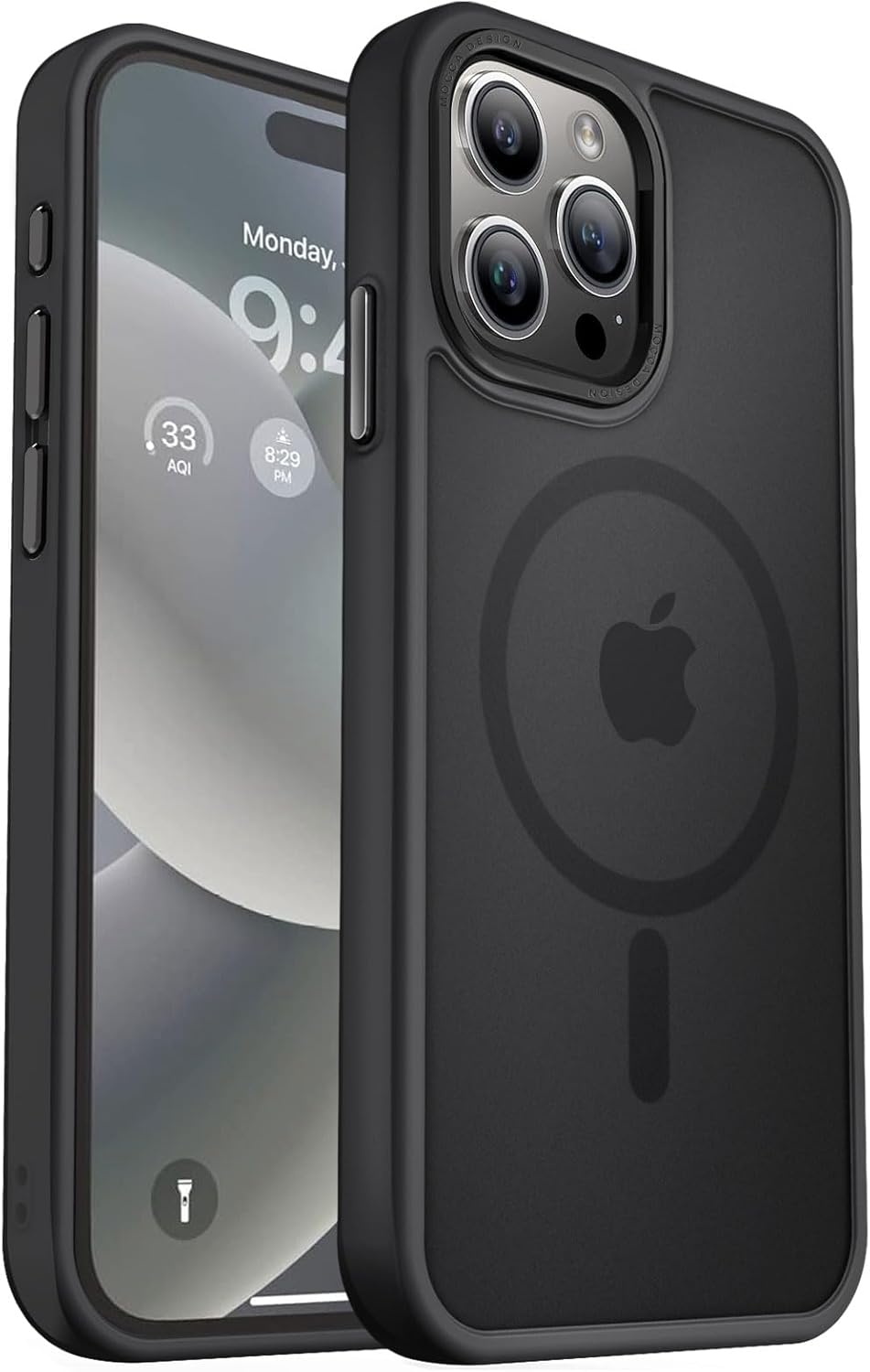 MOCCA Strong Magnetic for iPhone 14 Pro Max Case [Compatible with Magsafe] [10FT Military Grade Protective] Translucent Matte Slim Shockproof Case for iPhone 14 Pro Max 6.7"- Titanium Gray