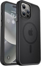 MOCCA Strong Magnetic for iPhone 14 Pro Max Case [Compatible with Magsafe] [10FT Military Grade Protective] Translucent Matte Slim Shockproof Case for iPhone 14 Pro Max 6.7"- Titanium Gray