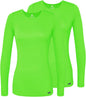 Adar Underscrubs for Women 2 Pack - Long Sleeve Underscrub Comfort Tee