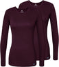 Adar Underscrubs for Women 2 Pack - Long Sleeve Underscrub Comfort Tee