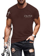 Christian Shirts for Men:Faith Cross Printed T-Shirts Christian Gifts for Men Jesus Shirts Holy Bible Tees