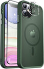 MOCCA Strong Magnetic for iPhone 14 Pro Max Case [Compatible with Magsafe] [10FT Military Grade Protective] Translucent Matte Slim Shockproof Case for iPhone 14 Pro Max 6.7"- Titanium Gray