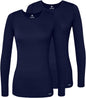 Adar Underscrubs for Women 2 Pack - Long Sleeve Underscrub Comfort Tee