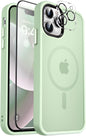 MOCCA Strong Magnetic for iPhone 14 Pro Max Case [Compatible with Magsafe] [10FT Military Grade Protective] Translucent Matte Slim Shockproof Case for iPhone 14 Pro Max 6.7"- Titanium Gray