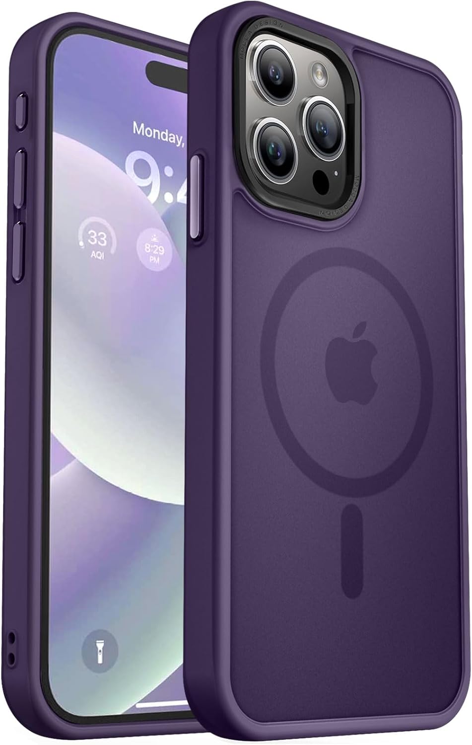 MOCCA Strong Magnetic for iPhone 14 Pro Max Case [Compatible with Magsafe] [10FT Military Grade Protective] Translucent Matte Slim Shockproof Case for iPhone 14 Pro Max 6.7"- Titanium Gray